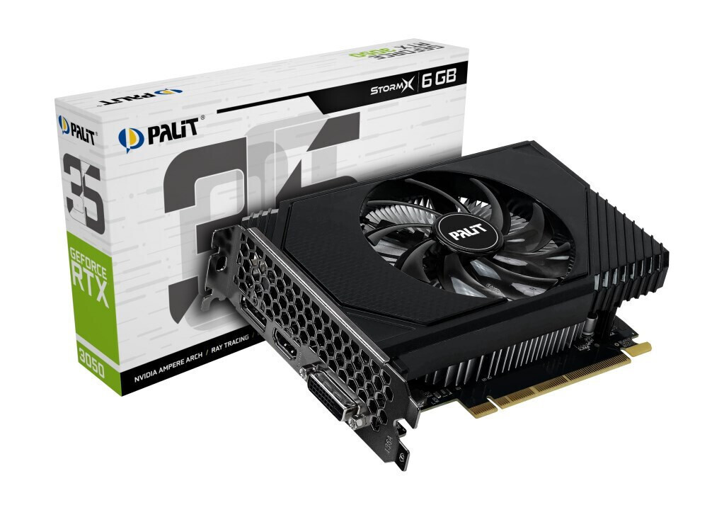 Palit GeForce RTX 3050 6GB GDDR6 StormX Refresh Κάρτα Γραφικών Κωδικός NE63050018JE-1072F