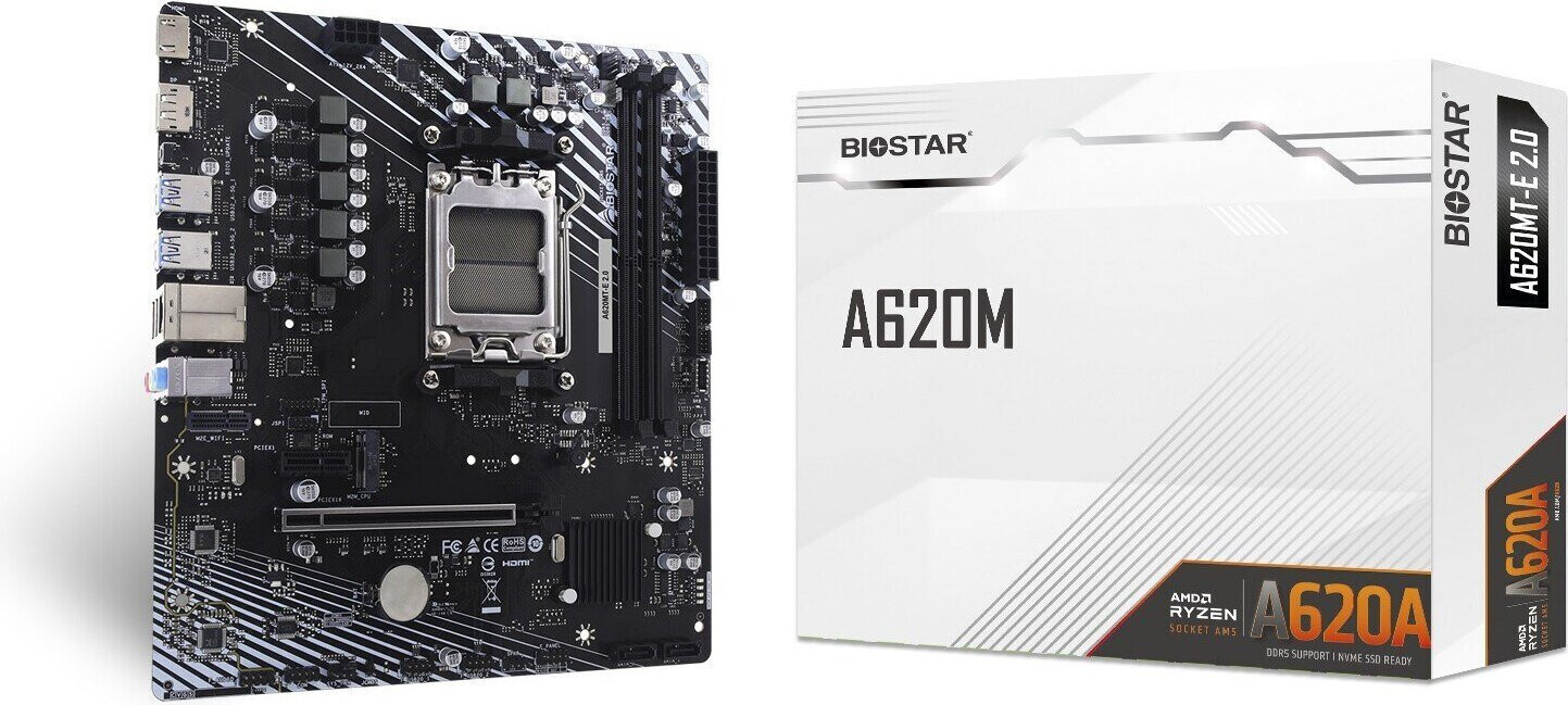 Biostar A620MT-E 2.0 Motherboard Micro ATX με AMD AM5 Socket