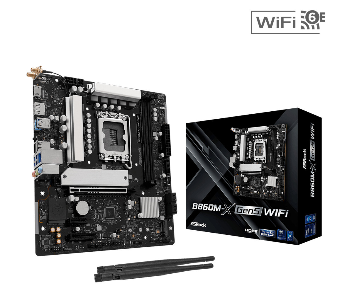 ASRock B860M-X GEN5 WIFI Motherboard Micro ATX με Intel 1851 Socket