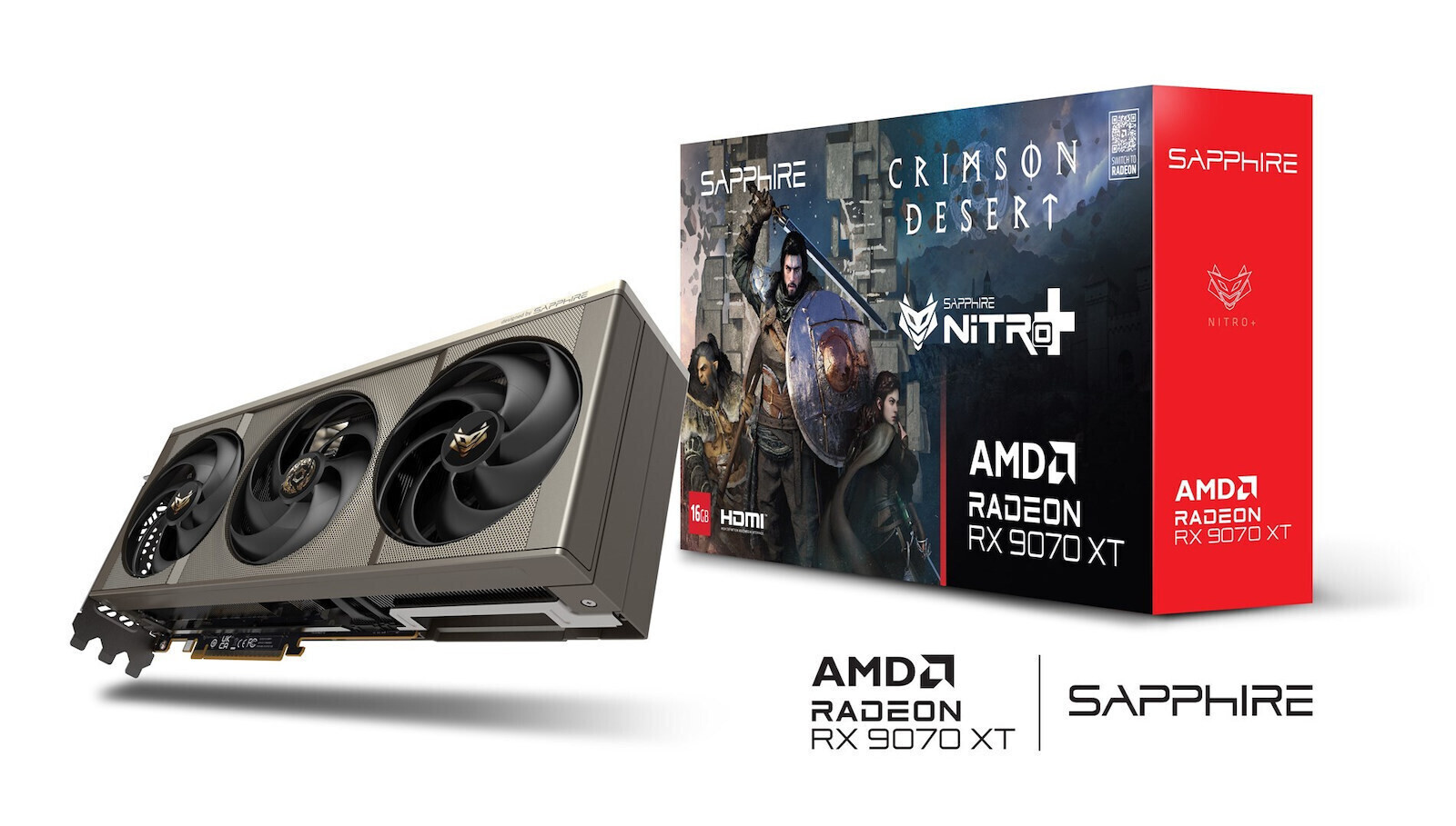Sapphire Radeon RX 9070 XT 16GB GDDR6 NITRO OC Crimson Desert Edition Κάρτα Γραφικών Κωδικός 11348-10-20G