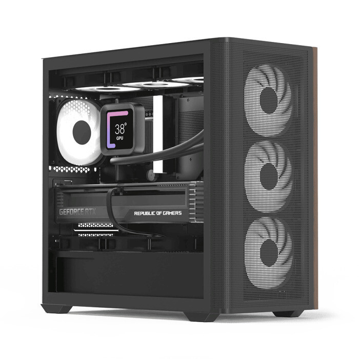 Aerocool D301A V2 Gaming Mini Tower Κουτί Υπολογιστή με Πλαϊνό Παράθυρο και RGB Φωτισμό Μαύρο