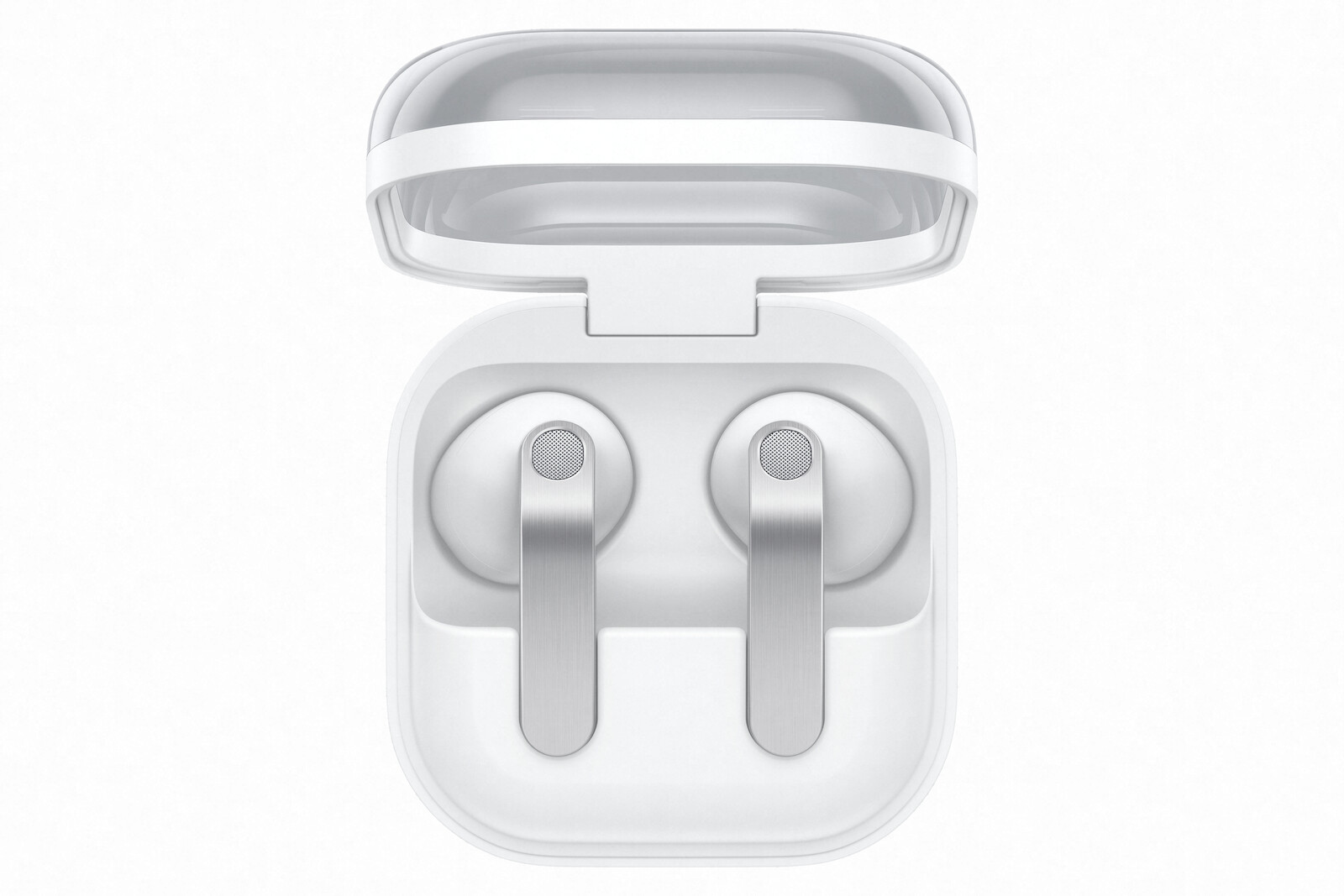 Samsung Galaxy Buds4 Bluetooth Handsfree Ακουστικά με Αντοχή στον Ιδρώτα και Θήκη Φόρτισης Λευκά