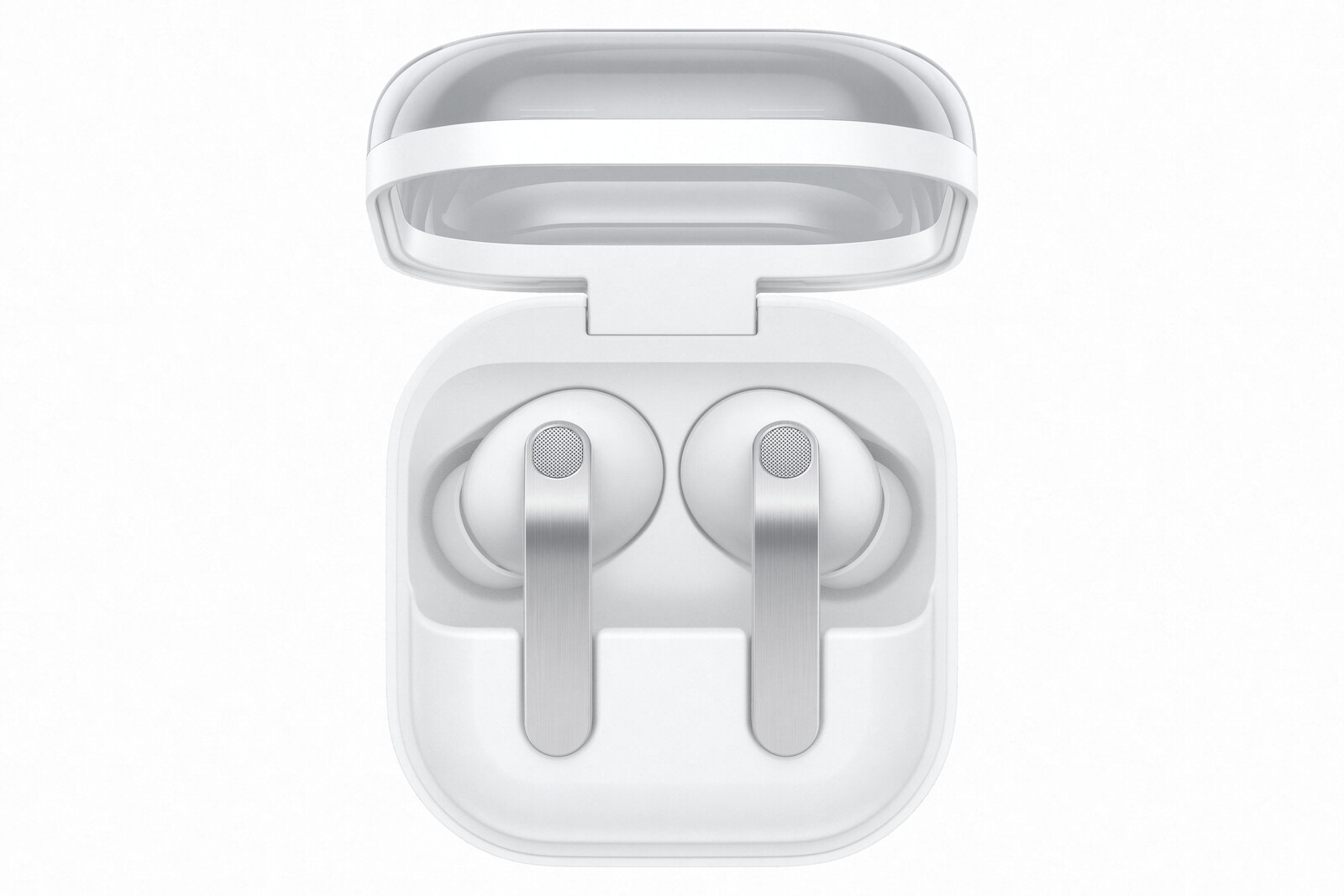 Samsung Galaxy Buds4 Pro Bluetooth Handsfree Ακουστικά με Αντοχή στον Ιδρώτα και Θήκη Φόρτισης Λευκά