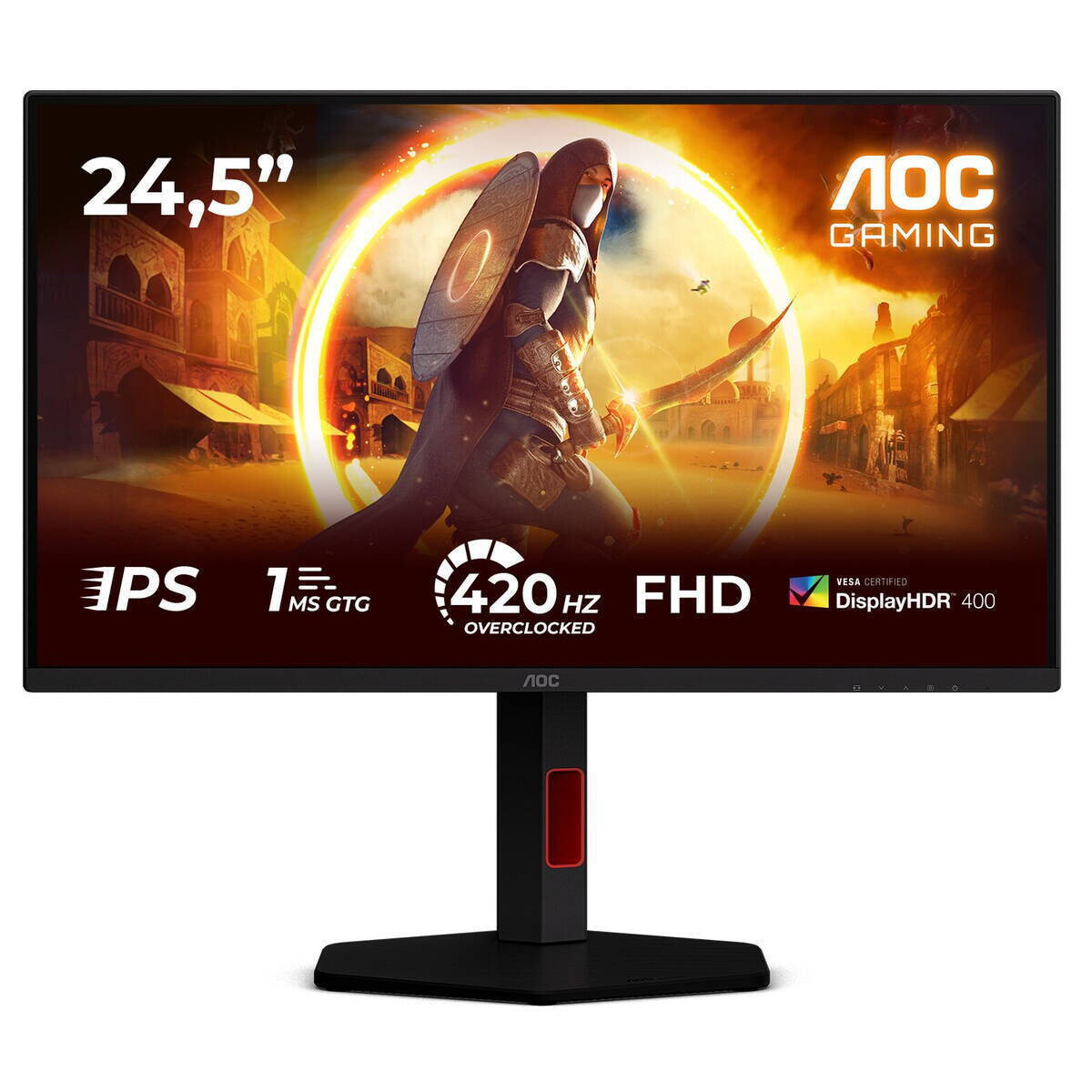 AOC 25G4KUR IPS HDR Gaming Monitor 24.5 FHD 1920x1080 400Hz με Χρόνο Απόκρισης 1ms GTG