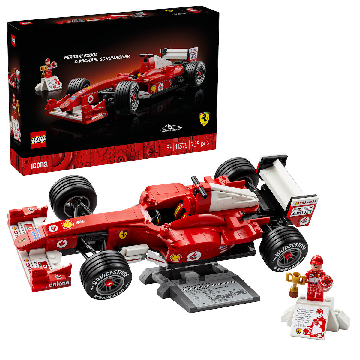 LEGO Icons Ferrari F2004 Michael Schumacher για 18 Ετών 735τμχ Κωδικός 11375