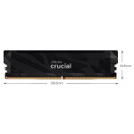 Crucial Pro OC DDR5 32GB RAM με 2x16GB Modules και Ταχύτητα 6400 για Desktop Κωδικός CP2K16G64C32U5B