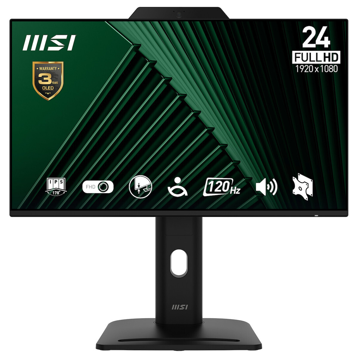 MSI PRO MP242PMGDE IPS Monitor 23.8 FHD 1920x1080 με Χρόνο Απόκρισης 4ms GTG