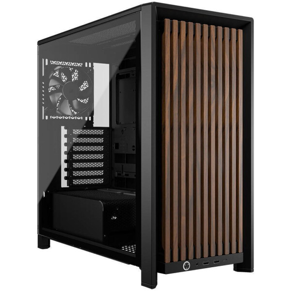 Corsair FRAME 4000D WOOD RS Gaming Midi Tower Κουτί Υπολογιστή με Πλαϊνό Παράθυρο Black/Walnut