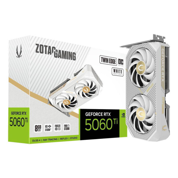 Zotac GeForce RTX 5060 Ti 8GB GDDR7 Twin Edge OC White Edition Κάρτα Γραφικών Κωδικός ZT-B50610Q-10M
