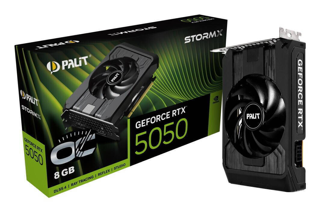 Palit GeForce RTX 5050 8GB GDDR6 StormX OC Κάρτα Γραφικών Κωδικός NE65050T19P1-GB2070F