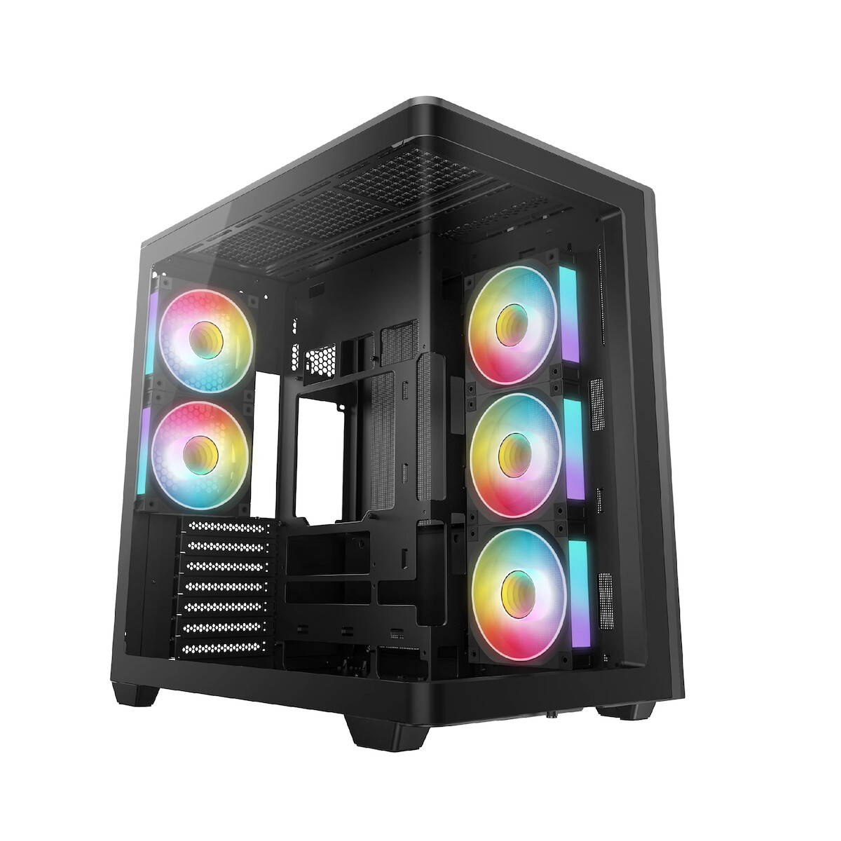 Deepcool CG590U 5F Gaming Midi Tower Κουτί Υπολογιστή με Πλαϊνό Παράθυρο και ARGB Φωτισμό Μαύρο