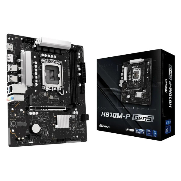 ASRock H810M-P Gen5 Motherboard Micro ATX με Intel 1851 Socket 90-MXBUE0-A0UAYZ