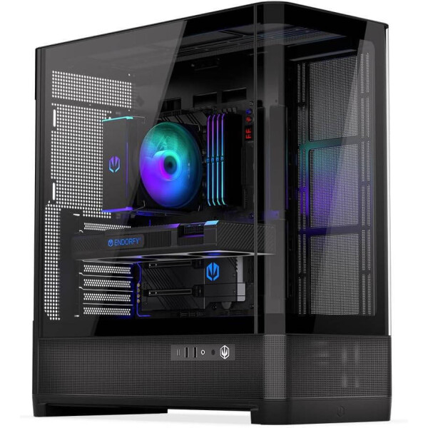 Endorfy Aquarius 8000 Flex Gaming Midi Tower Κουτί Υπολογιστή με Πλαϊνό Παράθυρο Μαύρο