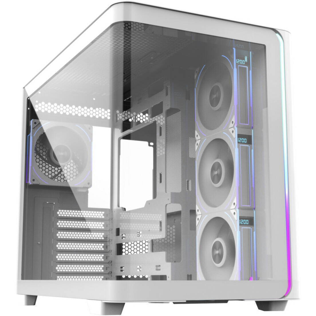 FSP/Fortron M580 Plus Gaming Midi Tower Κουτί Υπολογιστή με Πλαϊνό Παράθυρο και RGB Φωτισμό Λευκό