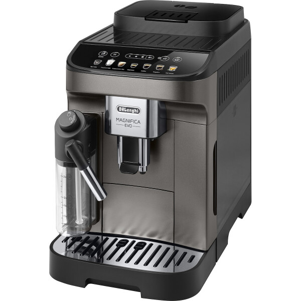 DeLonghi Magnifica Evo Αυτόματη Μηχανή Espresso 1450W Πίεσης 15bar για Cappuccino με Μύλο Άλεσης Ασημί