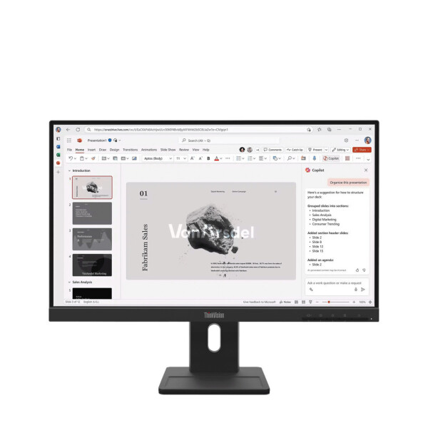Lenovo ThinkVision E22-40 IPS Monitor 21.5 FHD 1920x1080 με Χρόνο Απόκρισης 4ms GTG