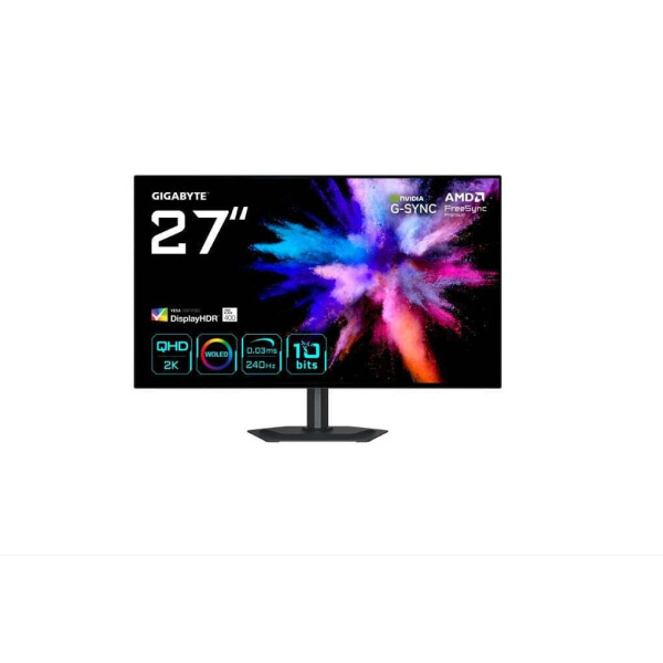Gigabyte OLED HDR Gaming Monitor 27 QHD 2560x1440 240Hz με Χρόνο Απόκρισης 0.03ms GTG