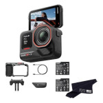 Insta360 Ace Pro 2 Action Camera 8K Υποβρύχια Xplorer Bundle Dual Battery με Οθόνη Αφής 2.4 και Wi-Fi Μαύρη