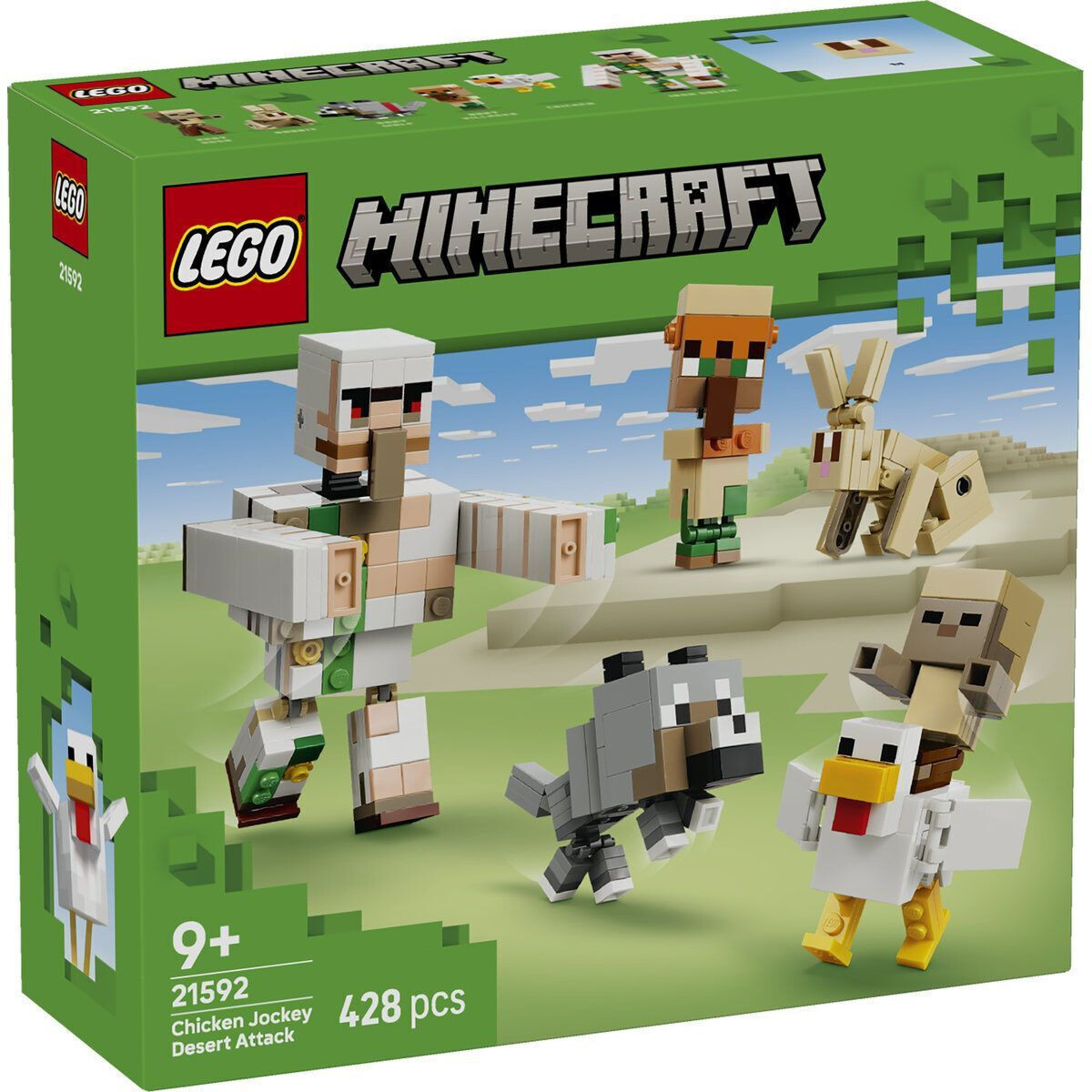 LEGO Minecraft Desert Attack with Chicken Jockey για 9 Ετών 428τμχ Κωδικός 21592
