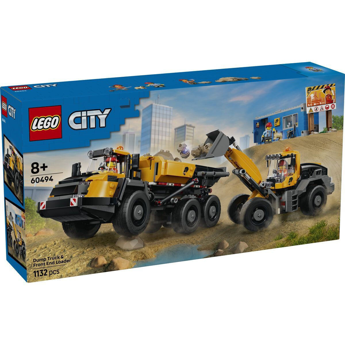 LEGO City Dump Truck and Front End Loader για 8 Ετών 1132τμχ Κωδικός 60494