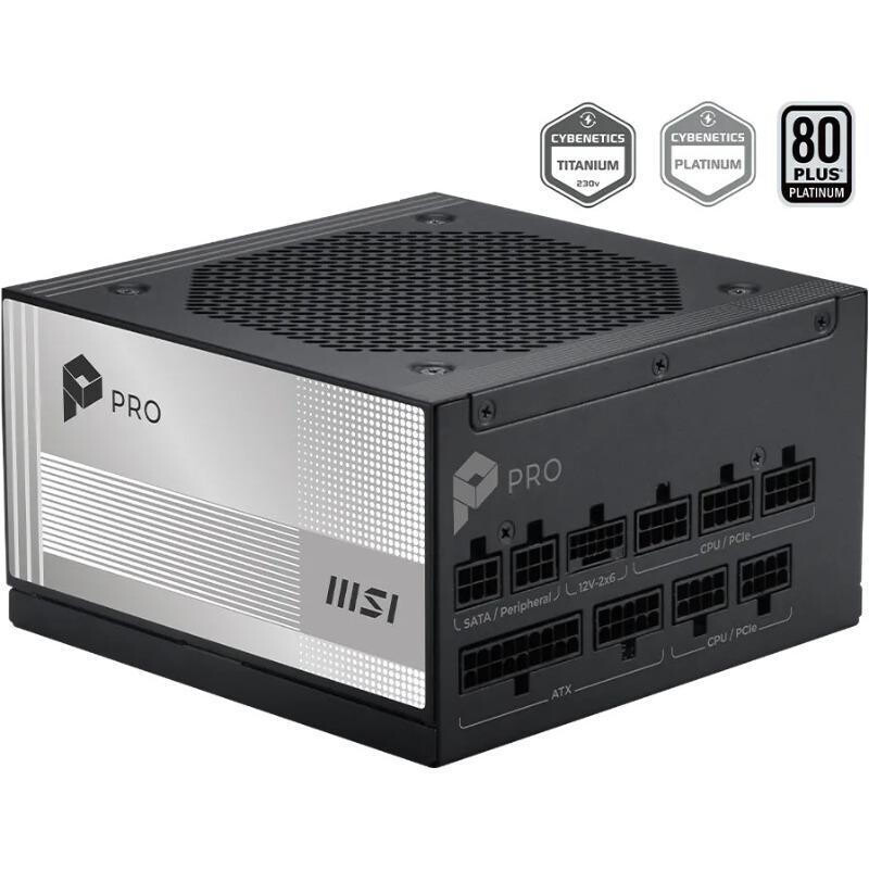 MSI PRO A1000PL PCIE5 1000W Μαύρο Τροφοδοτικό Υπολογιστή Full Modular 80 Plus Platinum