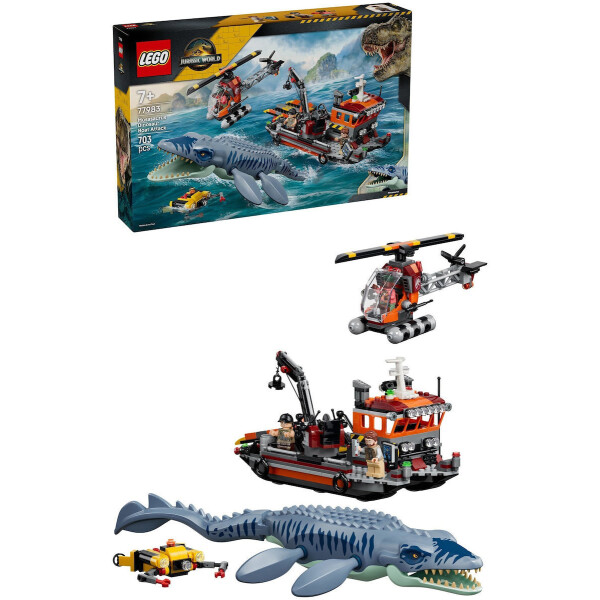LEGO Jurassic World Jurassic World Mosasaurus Attack On Boat για 7 Ετών 703τμχ Κωδικός 2136511