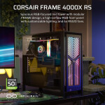 Corsair FRAME 4000X RS Gaming Midi Tower Κουτί Υπολογιστή με Πλαϊνό Παράθυρο Μαύρο
