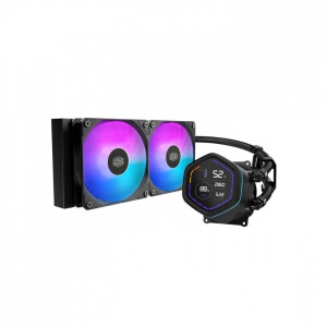 CoolerMaster MasterLiquid Core Nex Digital Υδρόψυξη AIO CPU με 2 Ανεμιστήρες 120mm και ARGB Φωτισμό
