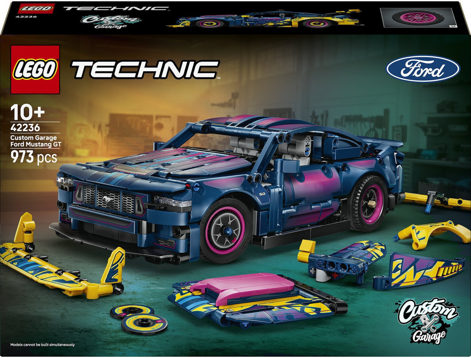 LEGO Technic Custom Garage Ford Mustang GT Car για 10 Ετών 973τμχ Κωδικός 42236