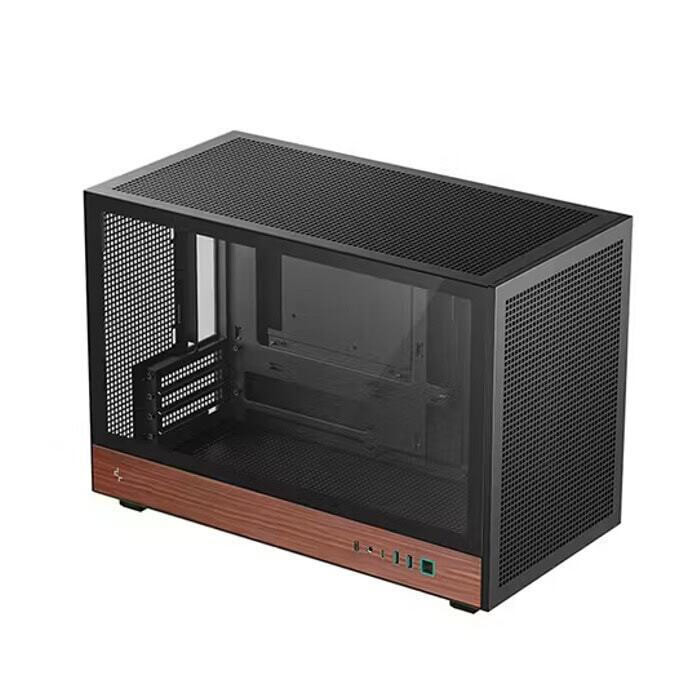 Deepcool CH260 Wood Gaming Micro Tower Κουτί Υπολογιστή με Πλαϊνό Παράθυρο Μαύρο