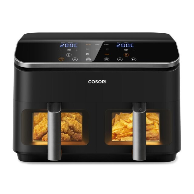 Cosori Dual Basket 8.5 Chef Edition Air Fryer με Διπλό Αποσπώμενο Κάδο 8.5lt Μαύρο