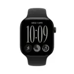 Apple Watch Series 12 Aluminium 46mm Black Aluminium with Black Sport Band M/L